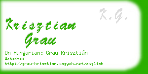 krisztian grau business card