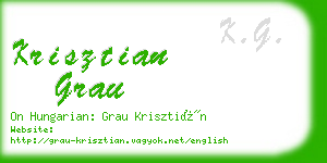 krisztian grau business card